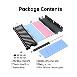 M.2 SSD Heatsink - Sort (Support PC &amp; PS5)