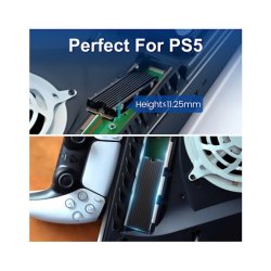 M.2 SSD Heatsink - Sort (Support PC &amp; PS5)