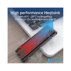 M.2 SSD Heatsink - Sort (Support PC &amp; PS5)