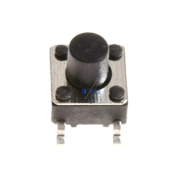 DTSM63N SMD Trykknap 6x6 mm 12V 50mA &ndash; 4 Ben, H�jde 7 mm