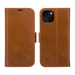 Copenhagen - iPhone 16e/15/14/13  Tan (gte lder) Flip-cover