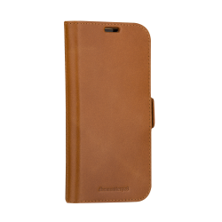 Copenhagen - iPhone 16e/15/14/13  Tan (gte lder) Flip-cover