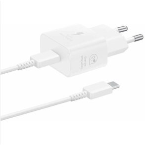 3A USB-C Wall charger (25W) Hvid - med USB-C kabel p 1m