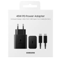 5A USB-C Wall charger (45W) Sort - med USB-C kabel p 1.8m