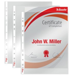 Plastlomme A4 m.huller 105my (10 stk) bning i toppen