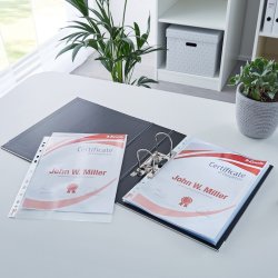 Plastlomme A4 m.huller 105my (10 stk) bning i toppen