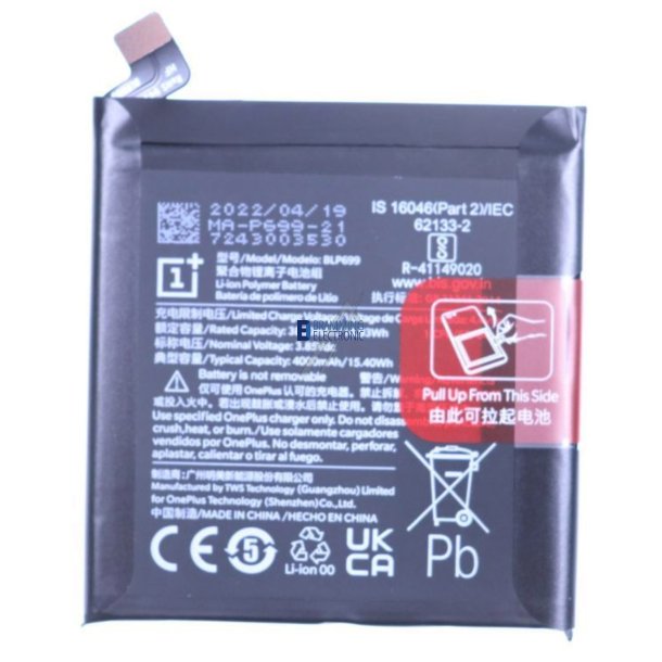 OnePlus 7 Pro Original Batteri 4000 mAh &ndash; 3,85 V