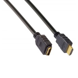 HDMI forlnger, 1 meter i sort