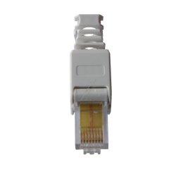 RJ45 plug Cat5E, tool-less, metal (Uskrmet)