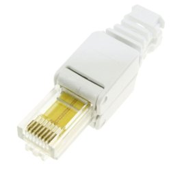 RJ45 plug Cat5E, tool-less, metal (Uskrmet)