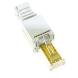 RJ45 plug Cat5E, tool-less, metal (Uskrmet)