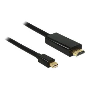 Delock Mini DisplayPort til HDMI Kabel 1m &ndash; Mini DP Han til HDMI Han &ndash; 4K Adapterkabel