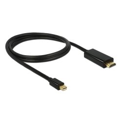 Delock Mini DisplayPort til HDMI Kabel 1m &ndash; Mini DP Han til HDMI Han &ndash; 4K Adapterkabel