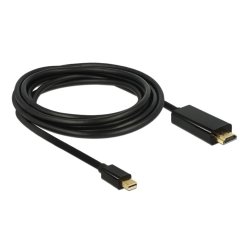 Delock Mini DisplayPort til HDMI Kabel 3m &ndash; Mini DP Han til HDMI Han &ndash; Original 83700