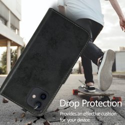 iPhone 13 Pro 2i1 magnet ldercover med plads til kreditkort i Brun