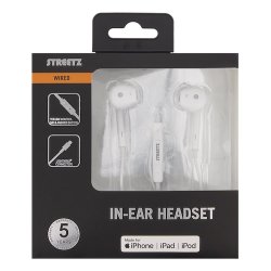 STREETZ Wired In-ear headset, Lightning connector