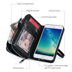 iPhone 6/6s/7/8/SE 2020/SE 2022 Lderpung i sort