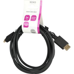 Ultra High Speed HDMI-kabel, 2m, 8K 60Hz, 4K 120Hz, sort
