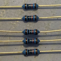 Metal - Film modstand 10K Ohm - 0.6W - 1% (5 stk.)