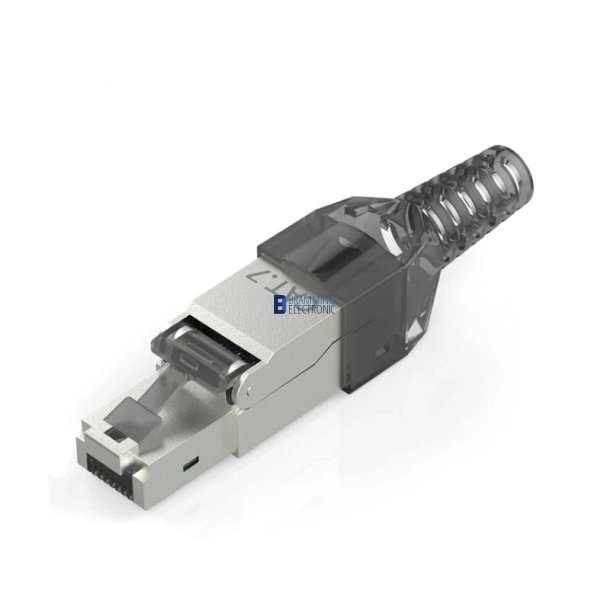 RJ45 plug Cat7, tool-less, metal (Skrmet)