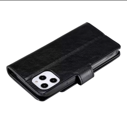 iPhone 14 Pro Max, Ldercover med plads til kreditkort i sort (9 kort)