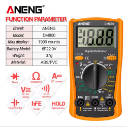 ANENG DM850, 1999 Counts, Digitalt Multimeter
