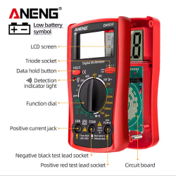 ANENG DM850, 1999 Counts, Digitalt Multimeter