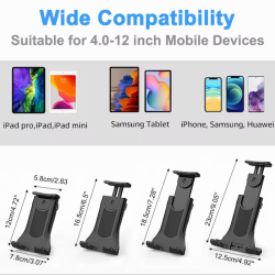 iBudim Car Tablet Holder 4-12"  Justerbar bilholder til mobil og tablet