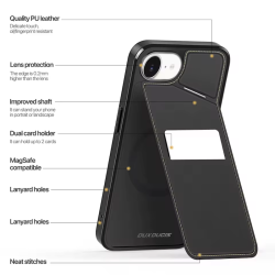 iPhone 16e, Dual-card Cover (Magsafe) Sort