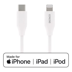 USB-C til Lightning kabel, 2m, hvid