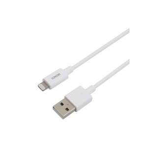 USB-A til Lightning Kabel 1 Meter Hvid &ndash; MFi Certificeret Oplader- & Synkroniseringskabel 2.4A