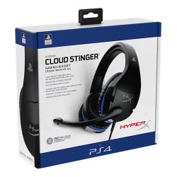 HyperX Cloud Stinger, officielt PS4-licenseret headset, sort/bl