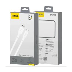 USB-C til USB-A kabel, 1.2m, 5A, hvid