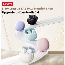 Lenovo LP2 Pro TWS Bluetooth 5.4 Earbuds Hvid &ndash; Tr�dl�se In-Ear H�retelefoner