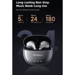 Lenovo LP2 Pro TWS Bluetooth 5.4 Earbuds Sort &ndash; Tr�dl�se In-Ear H�retelefoner