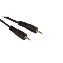 AUX Lydkabel, 2,5mm ret han-han, 3-pin, 1,5m, sort