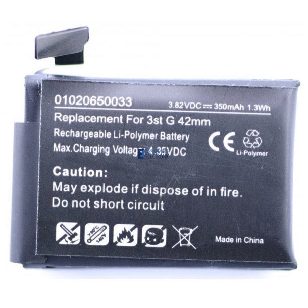 Apple Watch 3 42mm, Batteri (Kompatibel)