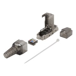 RJ45 plug Cat7, tool-less, metal (Skrmet)