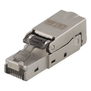RJ45 plug Cat6A, tool-less, metal (Skrmet)