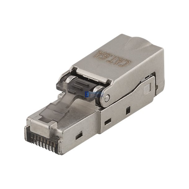 RJ45 plug Cat6A, tool-less, metal (Skrmet)