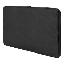 Laptop sleeve, for laptops up to 15.6", polyester, sort