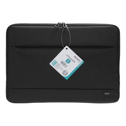 Laptop sleeve, for laptops up to 15.6", polyester, sort