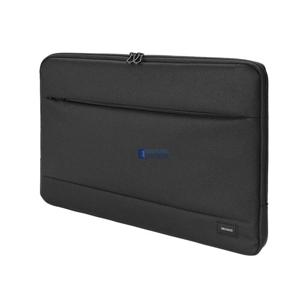 Laptop sleeve, for laptops up to 15.6", polyester, sort