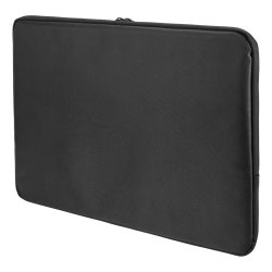 Laptop sleeve, for laptops up to 15,6", polyester, sort
