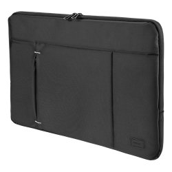 Laptop sleeve, for laptops up to 15,6", polyester, sort