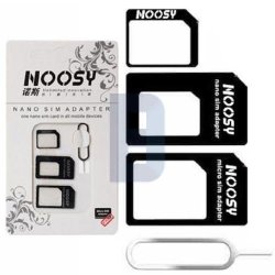 Noosy Simkort adaptor st i Sort