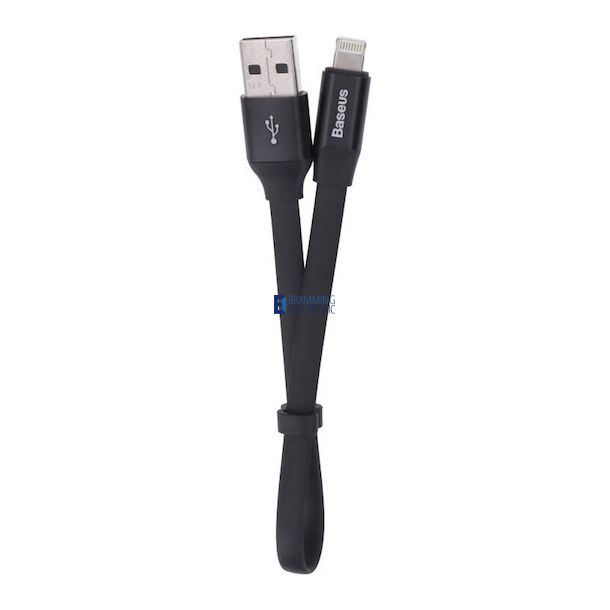 Baseus 23cm Lightning lade/data kabel i Sort