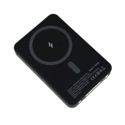 Power bank 10000 mAh, USB-C 20W, Tr�dl�s ladning 15W, Sort (MAGSAFE)