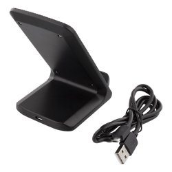 Trdls Hurtig oplader med vinklet stativ, 10W, Qi 1.2.4, sort