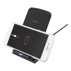 Trdls Hurtig oplader med vinklet stativ, 10W, Qi 1.2.4, sort